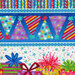 Close up of birthday themed border stripe