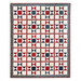 The beautiful Patriotic Star Quilt flat on a white background
