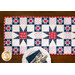 Top down view of the Land of Liberty Strippy Stars Table Runner