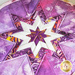 close up detail of folded star pattern