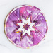 Purple and pink variegated round hot pad