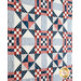 Red white and blue checkered fabric pattern.