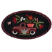 Wool appliqué truck with florals.