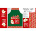 Christmas panel in green and red with Santa and 
