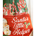 Close up photo of the front of the Peppermint Candy apron, with the words 