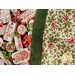 Pillowcase featuring Christmas gift tags with holiday phrases and holly with ribbons on the right side.