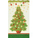 Christmas tree and ornaments on cream panel