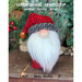The front of the Santa Gnome pattern showing the finished stuffed gnome.