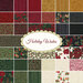 A collage of festive Christmas fabrics included in the holiday wishes fabric collection