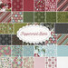 A collage of Christmas fabrics from the Peppermint Bark collection.