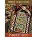 The front of the Pumpkin Kisses Cross Stitch pattern by Primrose Cottage showing the finished project.