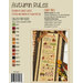The back of the Autumn Rules Cross Stitch pattern by Primrose Cottage showing the required floss colors for the project.