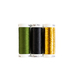 A green, black, and gold spool of thread included in the Pint Size TR - March thread set