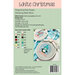 The back of the White Christmas Cross Stitch pattern by Primrose Cottage Stitches showing the stitch count, design size and suggested floss colors.