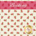 Fabric with pink roses on cream labeled as backing.