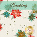 Red, blue, and yellow florals on cream background labeled as backing.