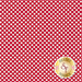 White polka dots all over red background.