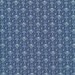 denim blue fabric featuring a geometric design and bouquets of flowers all over