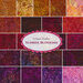 A collage of batiks from the Sunrise Blossom collection