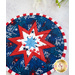 Square pad with central folded star design made of red, white, and blue patriotic fabrics.