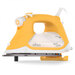 image of yellow colored Oliso Smart Iron on a white background