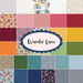 A collage of fabrics from the Wander Lane strip pack