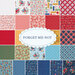 A collage of fabrics included in the Forget-Me-Not FQ Set
