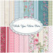 Collage of all fabrics within the wish you were here fat quarter set.