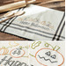 A collage of images of the Happy Halloween Vintage Kitchen Towel