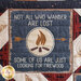Quilt block with a campfire and the phrase: 
