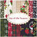 A collage of fabrics included in the Joy of the Season FQ Set