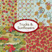 A collage of fabrics included in the Springs Creative Trucks & Sunflowers collection