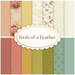 Collage of all fabrics included in Birds of a Feather collection