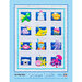 front cover of the Ocean Quilt pattern featuring a finished quilt with cartoon sea creatures in blocks