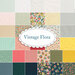 A collage of fabrics included in the Vintage Flora FQ Set by Maywood Studio