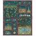 Full size image of dark panel with animals and forest scenes in shapes of varying sizes