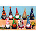 Image of 9 finished holiday gnomes