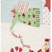 Quilt block featuring an angel flying while holding embroidery that says: 