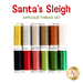 An image of the corresponding Santa's Sleigh thread set.