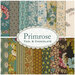 collage of fabrics in the Primrose Teal & Chocolate FQ Set
