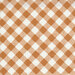 Medium brown and white gingham fabric