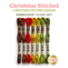  CMS Christmas Pie Pincushion Kit 7pc Embroidery Floss Set