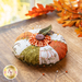 Pumpkin Pie pincushion with hand embroidery details