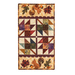 Pint Size Table Runner featuring leaf like geometric piecing and squirrel and leaf appliqué.