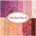 collage of all the fabrics included in the Bali Sweet Rose II collection
