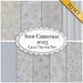 A collage of gray and silver Christmas fabrics included in the Frosty Snowflake FQ Set