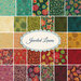 collage image of fabrics included in the Jeweled Leaves 5
