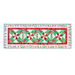 isolated image of peppermint and christmas themed table runner on a white background
