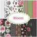 collage of fabrics included in the Bloom FQ set