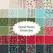 A collage of fabrics included in the Good News Great Job fabric collection